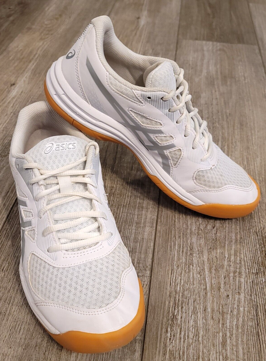 Asics Women's 10.5 Upcourt 5 ” White /Pure Silver Volleyball Shoe