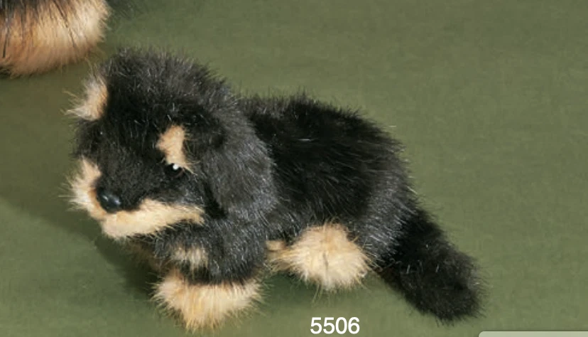 F rster Wirehaired Dachshund Seated Mini 15 CM Dachshund Plush Stuffed Toy 5506