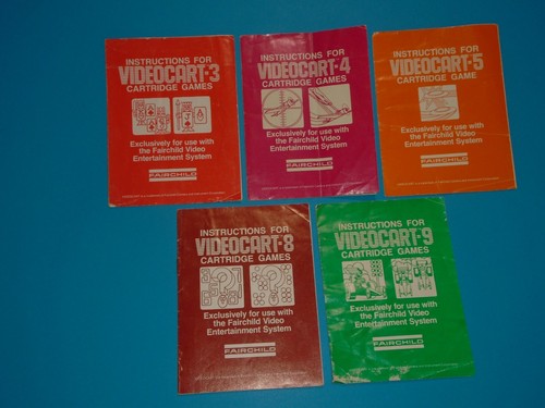 Fairchild Channel F Lot Videocart-1 & 2 w/ Box; Cart 3, 4, 5, 8 & 9 CIB Complete - Picture 5 of 12