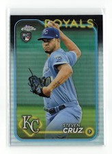 STEVEN CRUZ #187 RC 2024 TOPPS CHROME ROYALS REFRACTOR READ