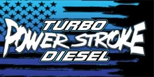 POWER STROKE, FORD, TURBO, DIESEL, Truck Garage Shop Quality Vinyl Banner 