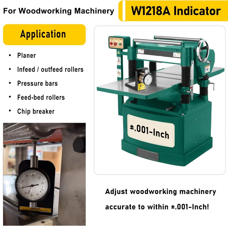 Indicador de dial W1218A gira 360 ̊ base magnética potente duradera para cepilladoras Foto 3 de 4
