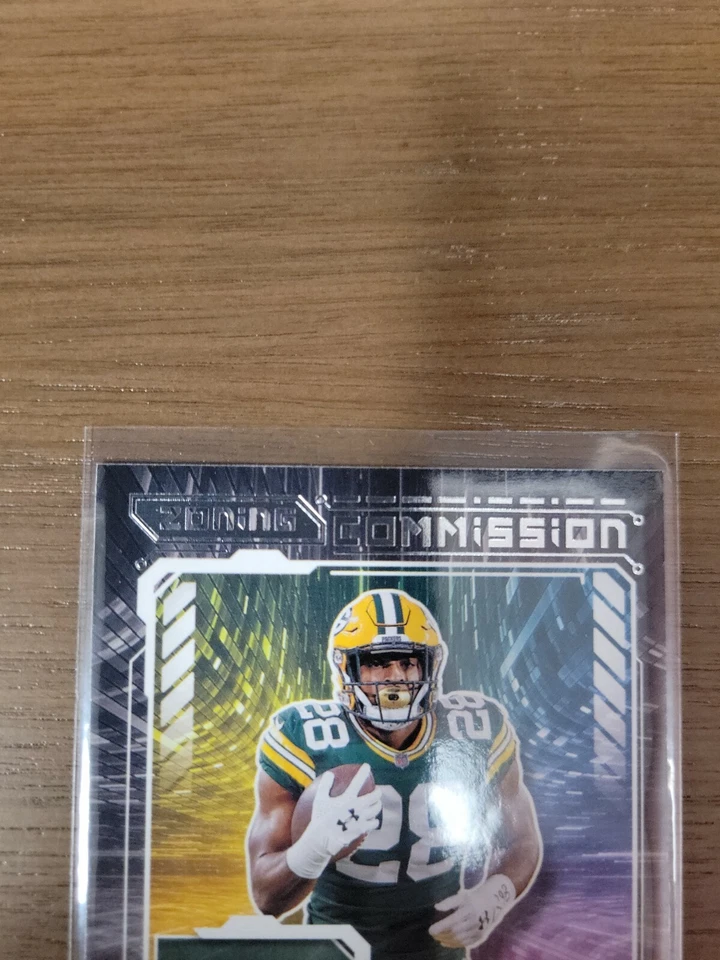 AJ DILLON - ZONING COMMISSION INSERT - 2021 Panini Playbook - Packers #ZC-AJD - Image 2 of 4