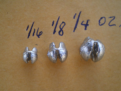 300 REMOVABLE SPLIT SHOT SINKER 1/16, 1/8, 1/4 100