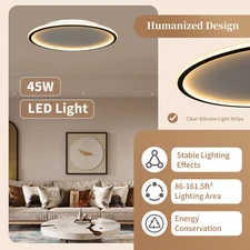 Modern LED Ceiling Light Flush Mount Living Room Bedroom Round Chandelier Lamp