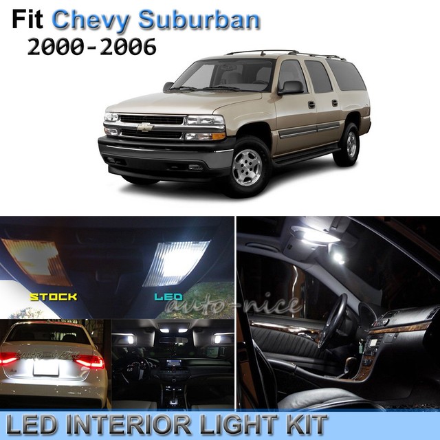 11pcs Bright White Interior LED Lights Package Kit For 20002006 Chevy
