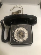 Vintage GTE Automatic Electric Rotary Desk Phone - Black R-2-2-08