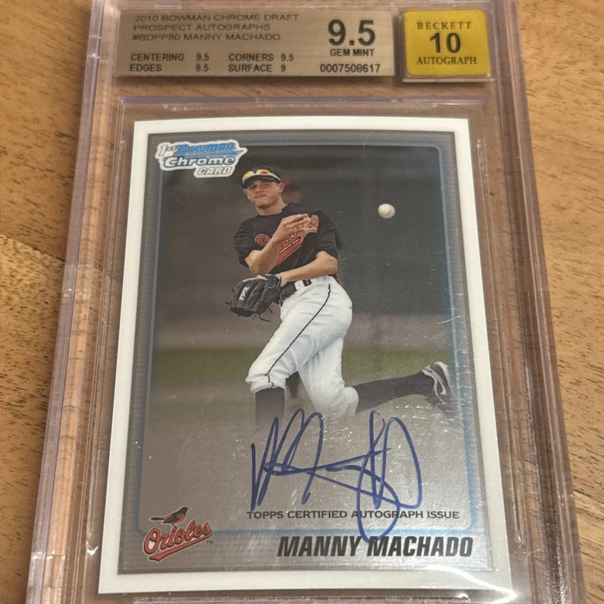 Bowman Manny Machado 2010 Season Baseball Sports Trading Cards