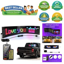 15x4'' Programmable LED Car Window Sign - Customizable, Bluetooth Controlled