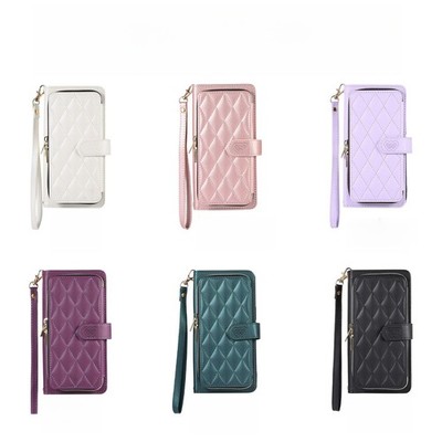Suitable for iPhone 17 Fashion Zipper Bag Samsung S25U Insert Card Phone Case