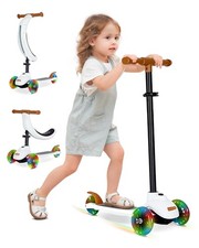 3-in-1 Scooter for Kids Ages 1-5 Years Old, Folding Scooter with 3 Lighted Wheel