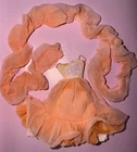 VINTAGE 1984 MATTEL BARBIE PEACHES N CREAM  BALL GOWN DRESS & BOA 7926