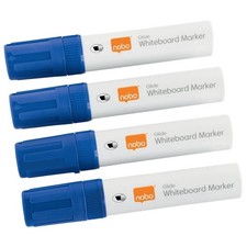 Image of Nobo Glide Whiteboard Pens Large Chisel Tip 4 Pack 1915389