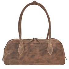 Greenburry East-West-Bag Damentasche Leder 42x16cm "Vintage" antikbraun