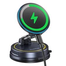 Baseus Vacuum 15W for Magsafe Car Mount Charger, 119LBS Suction Cup 720° Ad