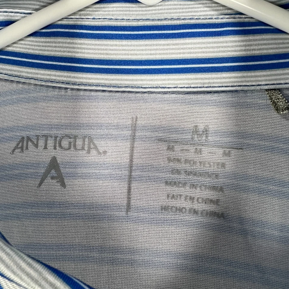 St. Louis Cardinals Polo Shirt Mens Medium White Blue Striped Short Sleeve MLB - Image 2 of 4