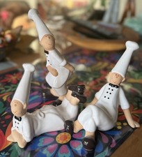3 Stück Figur Dekofigur Chefkoch Koch Küche Sammelstück Wohnkultur Dekoration
