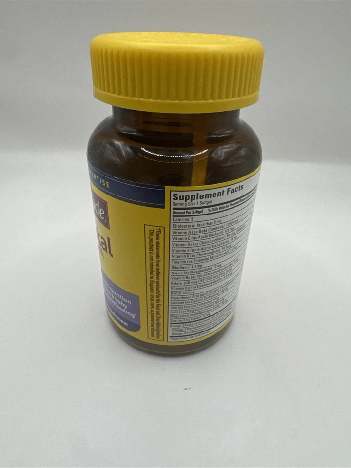 Nature Made Postnatal Multi + 200 mg DHA y ácido fólico 60 cápsulas blandas caducidad 25/07 Foto 3 de 4
