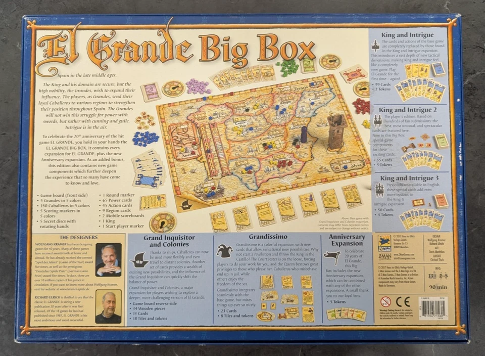 Z-Man Games - El Grande Big Box (2017) Board Game - Used! Missing 1 Meeple! - Image 2 of 4