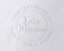 Custom Library Book Stamp Embosser – Personalised Ex Libris Gift Melbourne