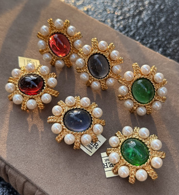 3 Pairs Legit Vintage Ciner Clip Earrings Unworn & Excellent Condition, Gripoix