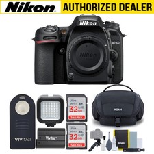 Nikon D7500 DSLR Camera Body with Two 32GB SD Cards and Accessory Bundle