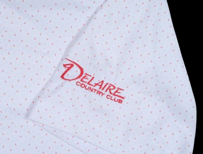 JOHNNIE O MENS LARGE polo shirt performance delaire country club golf DELRAY FL.