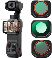 K F CONCEPT ND2-32 Black Diffusion 1/4 Filter CPL UV Kit for Insta360 Luna Pro