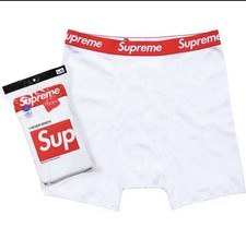 NEW Supreme x Hanes Boxer Briefs  4 Pack  White  Size XL