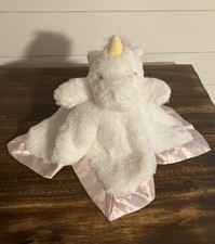 Cloud Island Unicorn Lovey Baby Security Soft Blanket Pink Satin Plush 14" EUC