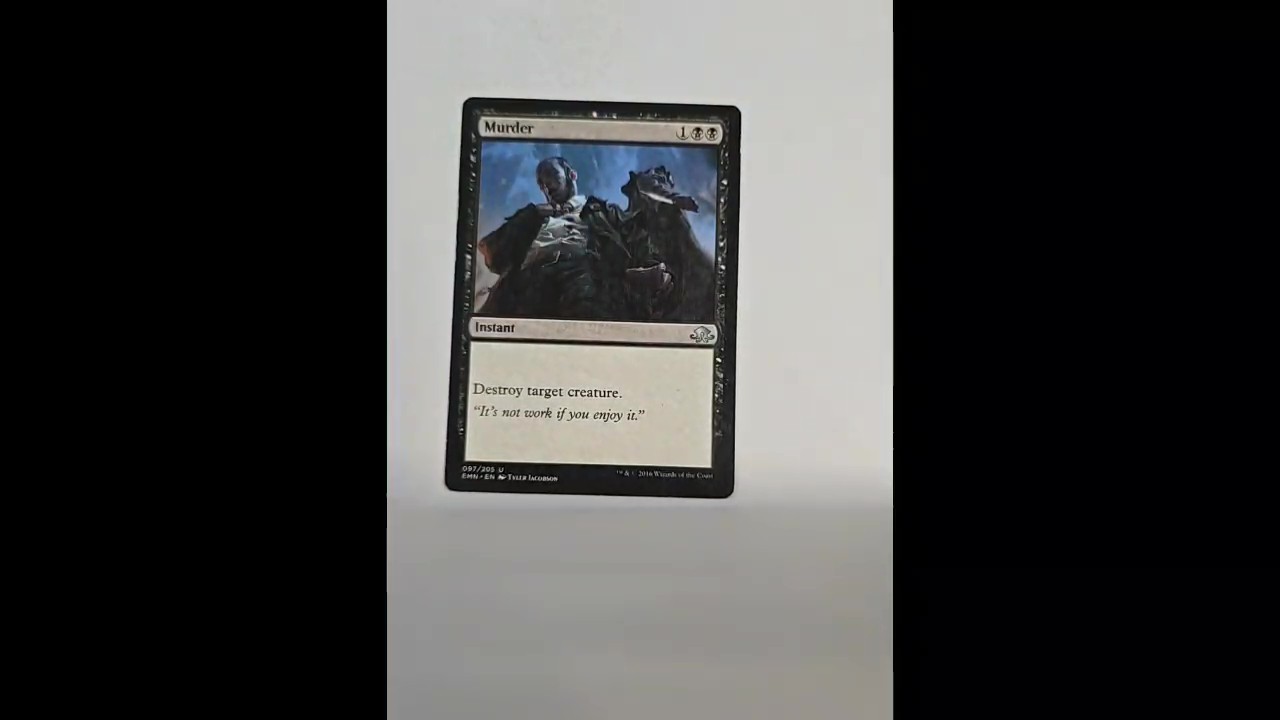 Murder 97 Uncommon Eldritch Moon Magic: The Gathering Lightly Played
