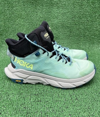 Hoka One One Trail Code GTX Gore-Tex Blue Glass Hiking Shoes Women's Size 10B