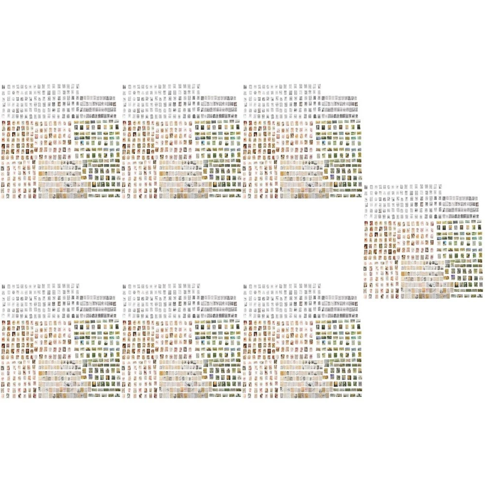 Set of 7 Decorative Paper Retro Aesthetic Scrapbook Kit Journal Material