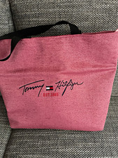  Einkaufstasche ,Strandtasche,Shopper rosa/schwarz mit Tragegriffen