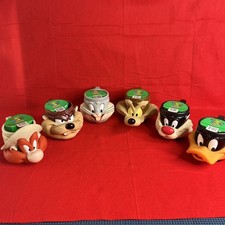 VTG Looney Tunes Mugs 1992 Set Of 6 Sam -Taz -Bugs -WilE -Sylvester- Daffy 