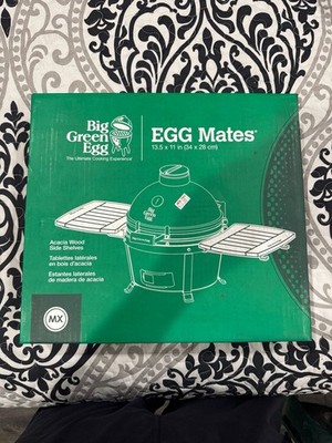 Big Green Egg Egg Mates Acacia Wood Side Shelves MX