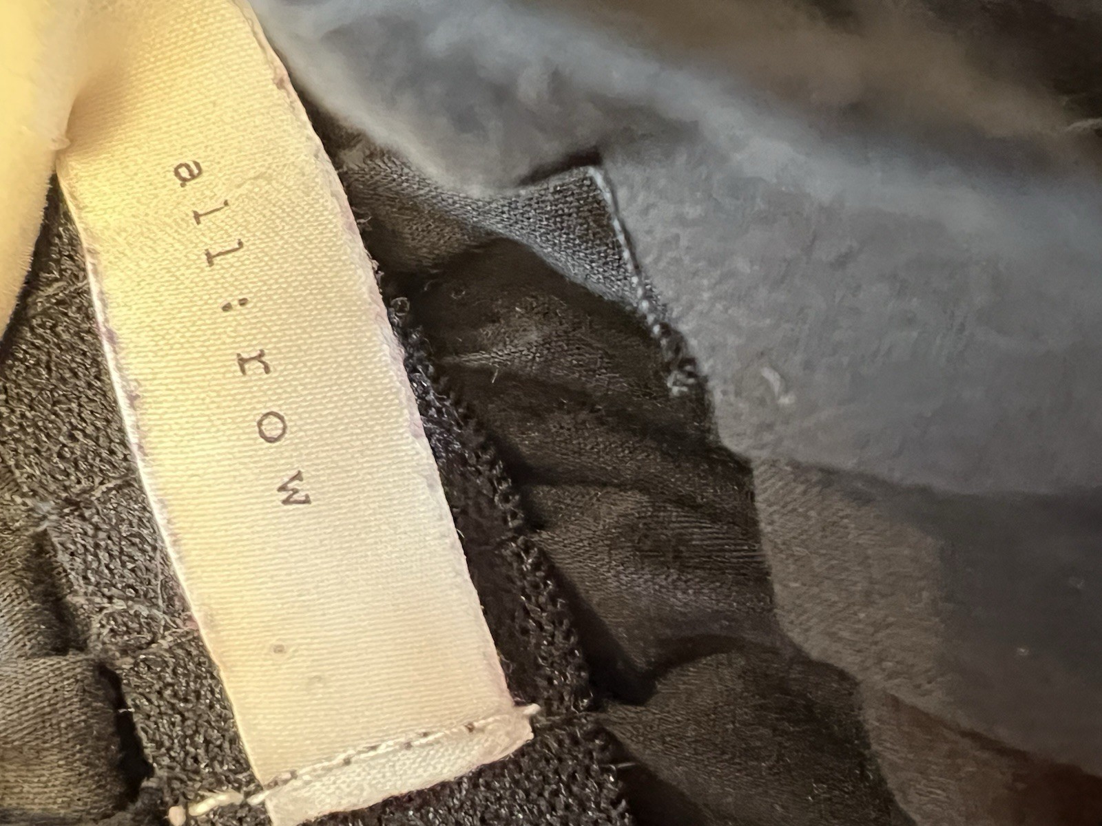 FILA Blusa All Row nera pullover camicia elasticizzata finto collo misto cotone