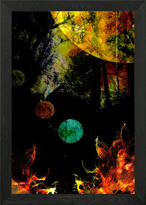 Das Feuer der Dunklen Materie Gerahmtes Wandbild Poster Leinwanddruck Bild