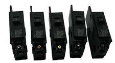 LOT OF 5 SIEMENS BQ1B015 I-T-E CIRCUIT BREAKER 15A 1 POLE TYPE BQ 120/240V 🎯