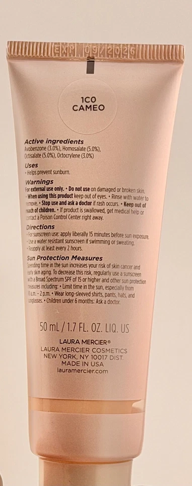 Laura Mercier Tinted Moisturizer Light Revealer 1C0 Cameo – 50 mL (EXP 09/2026) - Image 2 of 4