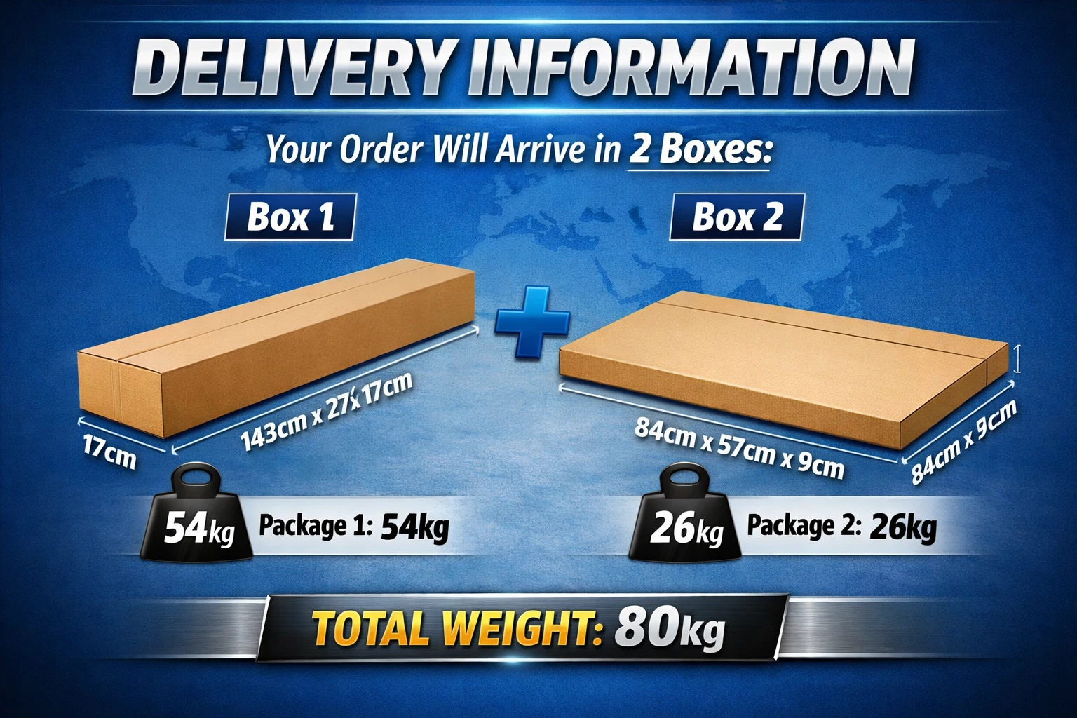 Delivery Information - 2 Boxes