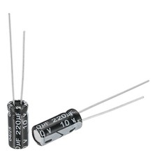 220uF 10V 5x11mm Electrolytic Capacitor Radial Leads Aluminum Capacitors 50Pcs