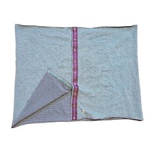 Ivviva Lululemon Youth Girls Village Chill Scarf Blue Striped Reversible