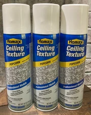 Qty. 3 Homax Professional Match Popcorn Ceiling Texture 16 oz White Water-Based