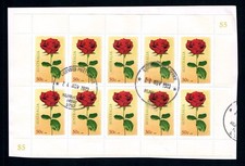 AUSTRALIA &bull; 2008 &bull; Love Blooms / Roses Sheetlet &bull; Used