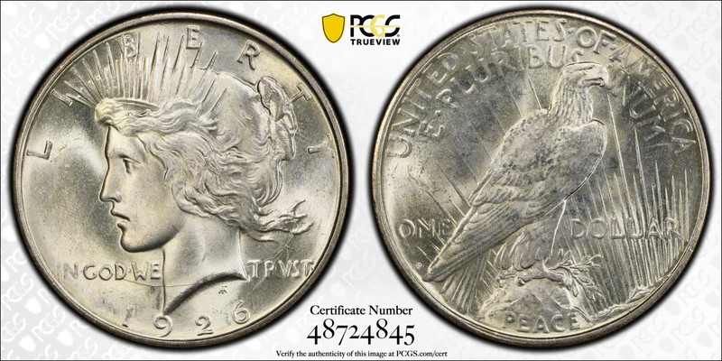 1926 D Peace Silver Dollar PCGS MS-64 PQ