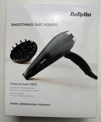 BaByliss Turbo Smooth D572DE   Haartrockner 2200 W, Ausstellungsprodukt