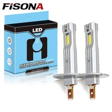 H1 6500k Super Bright White 20000lm Csp Led Headlight Bulb Kit High Low Beam Drl