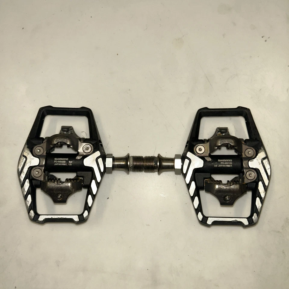 Pedales de bicicleta de montaña Shimano Deore XTR PD-M9120 SPD sin clip 9/16" MTB Foto 2 de 2