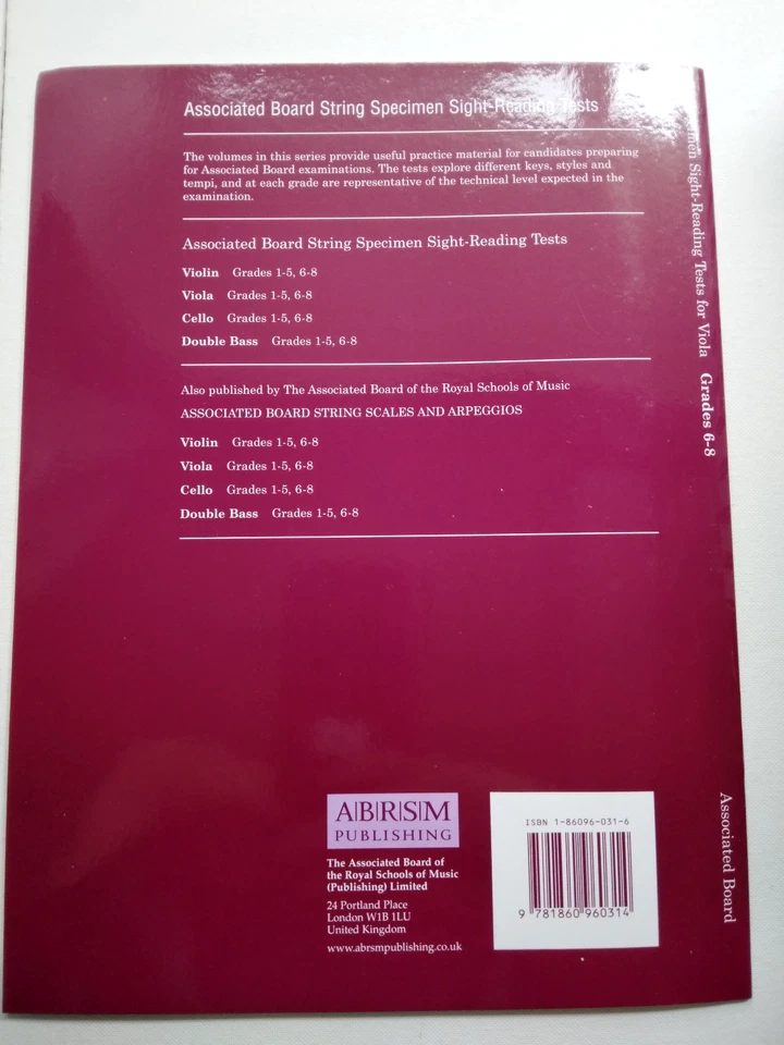 Joblot x5 Viola Scales Specimen Sight-Reading Tests Arpeggios & Studies ABRSM - Image 4 of 4
